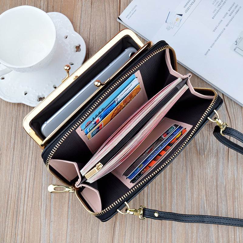 Lock Crossbody Bags Women Shoulder Bag Clutch Ladies Mobile Phone Bag Purse Handbag - Mubimart