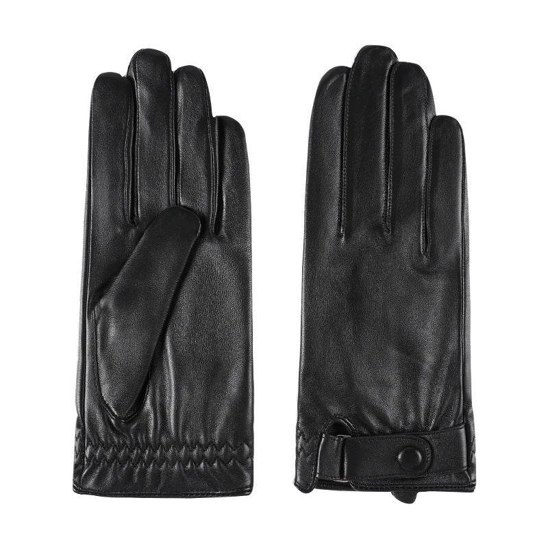 Leather Gloves Men's Winter Warm Sheepskin - Mubimart