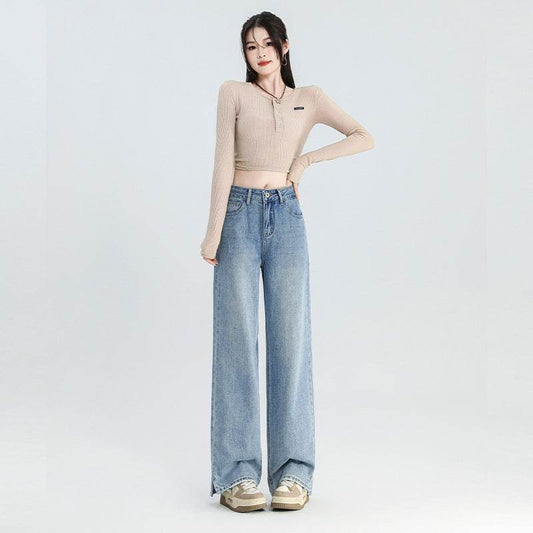 New Narrow Wide-leg Jeans For Women - Mubimart