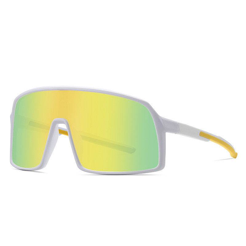 Mens Fashion Simple One Piece Large Frame Sunglasses - Mubimart