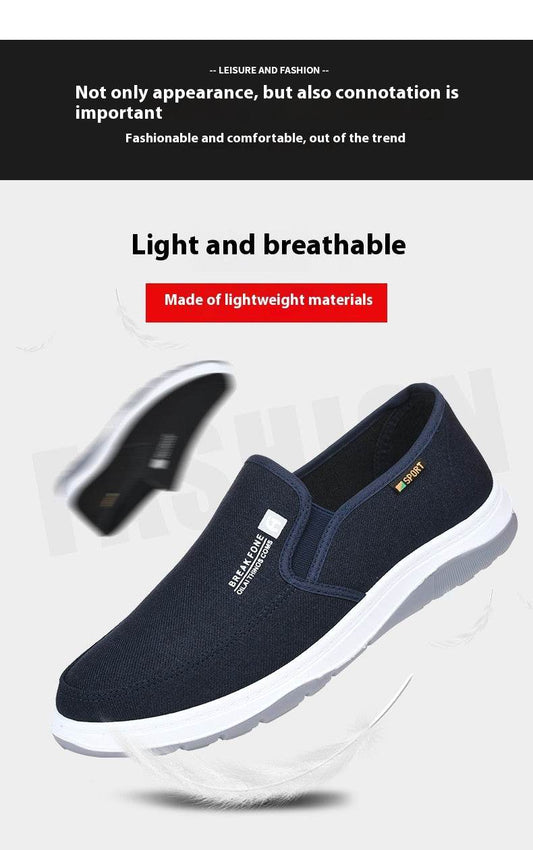 Denim Casual Shoes Slip-on Simple Slip-on Soft Bottom Work Shoes Board Shoes - Mubimart