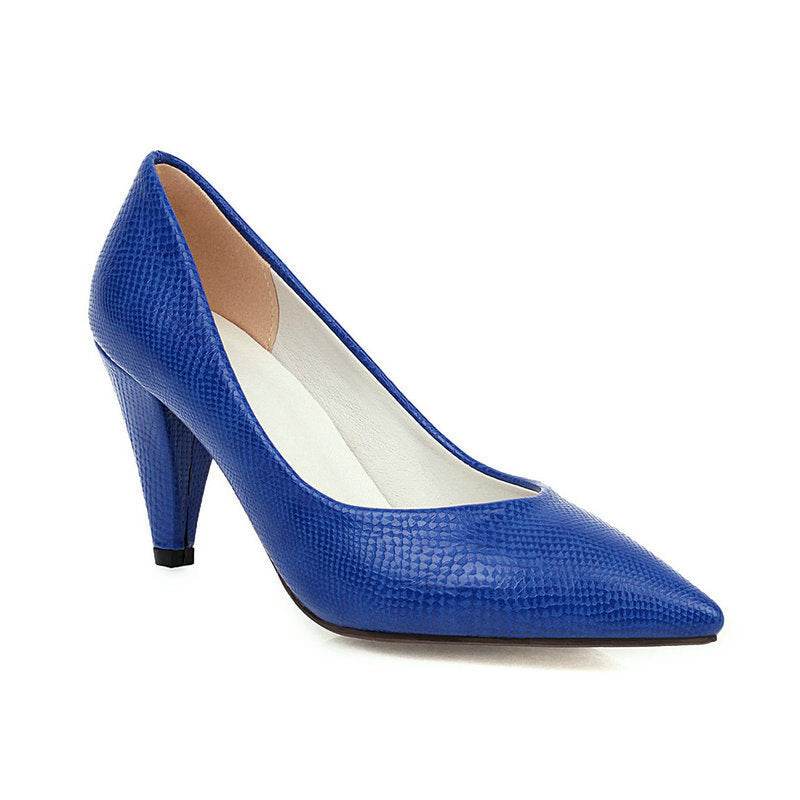 Women's Work Shoes Professional Cone-shaped Heel Pointed High Heels - Mubimart