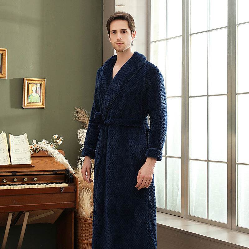 Waist Girdle Babe Cashmere Couple Nightgown Unisex Thickened Plus Size - Mubimart