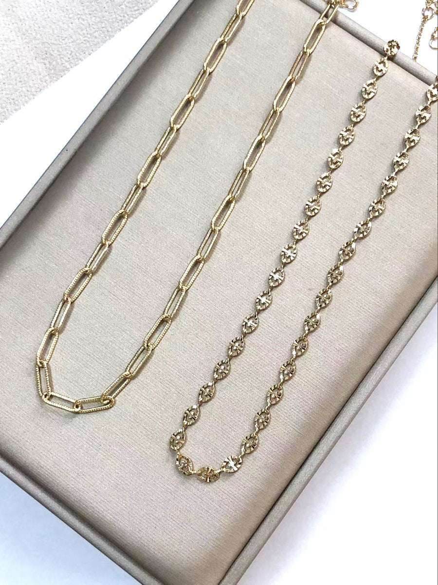 Chunky Gold Necklace For Women Layered Gold Cuban Link Chain Choker Necklace - Mubimart