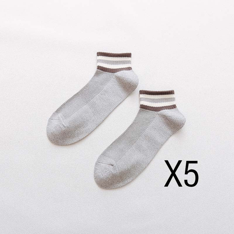 Men's Cotton Casual Breathable Low Top Socks - Mubimart -  