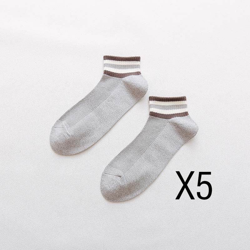 Men's Cotton Casual Breathable Low Top Socks - Mubimart