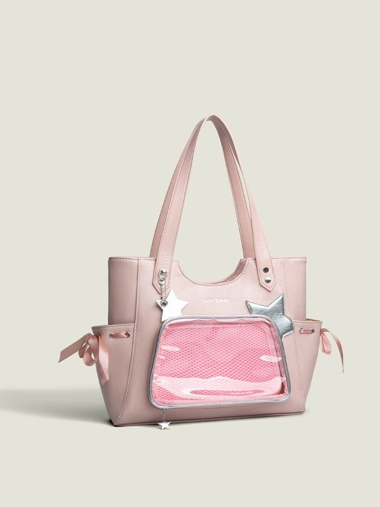 Niche Sweet Transparent Japanese Tote Bag For Women - Mubimart