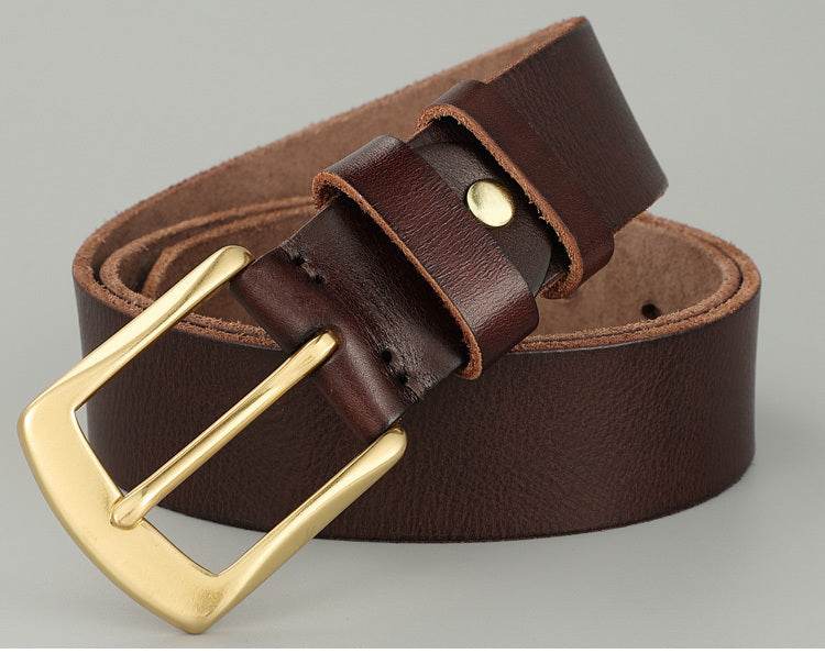 Handmade Casual Trend Men's Belts Cowhide - Mubimart