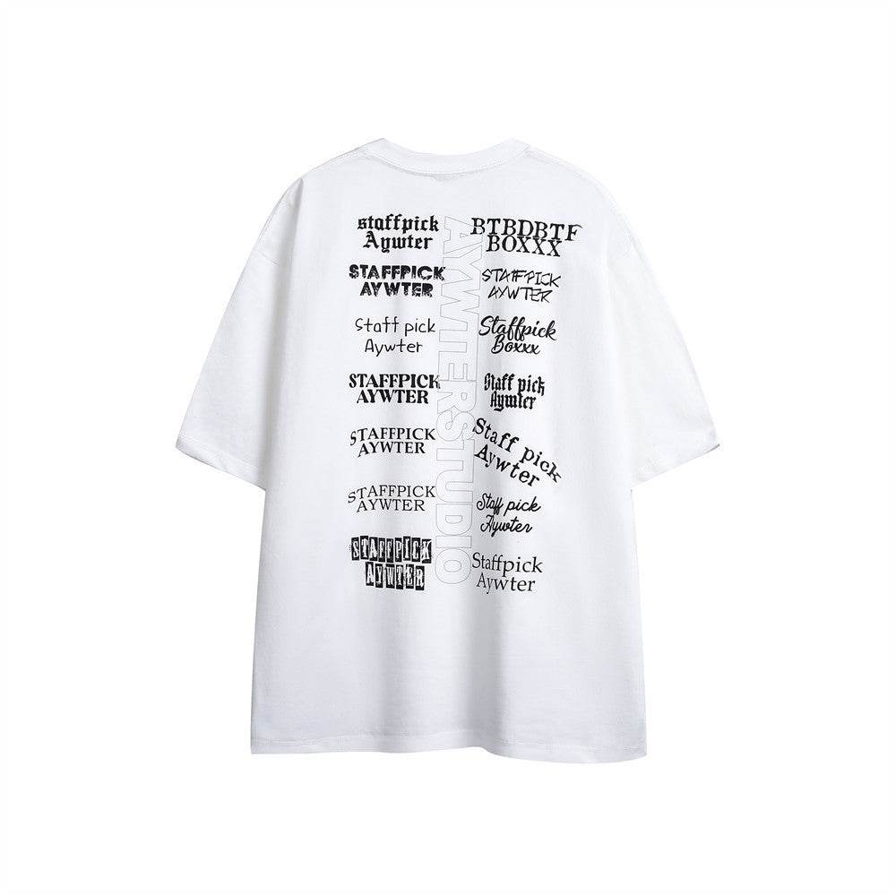 Letter Print Short-sleeve T-shirt For Women - Mubimart