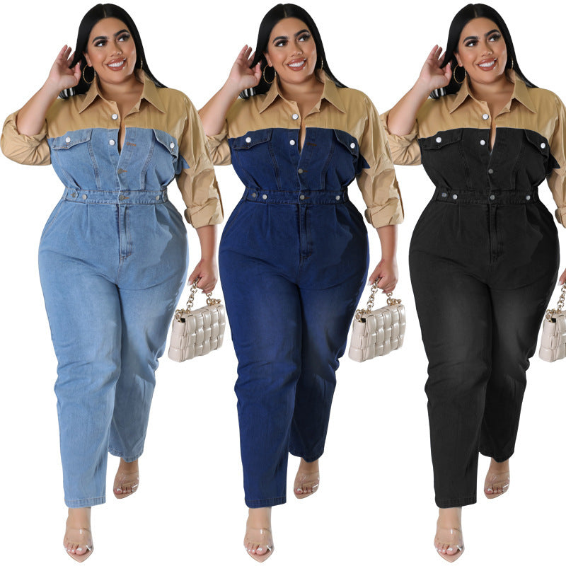 Plus Size Women's Long Jumpsuit - Mubimart -  