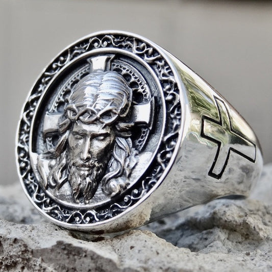 Mode Jesus Kreuz Männer Punk Ring