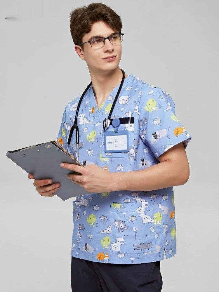 Dental Clinic Printed Work Clothes - Mubimart