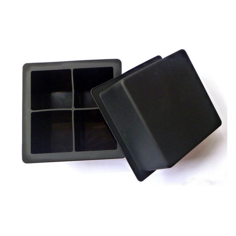 4-Cavity Large Silicone Drink Ice Cube Pudding Jelly Soap Mold Mould Tray Tool - Mubimart