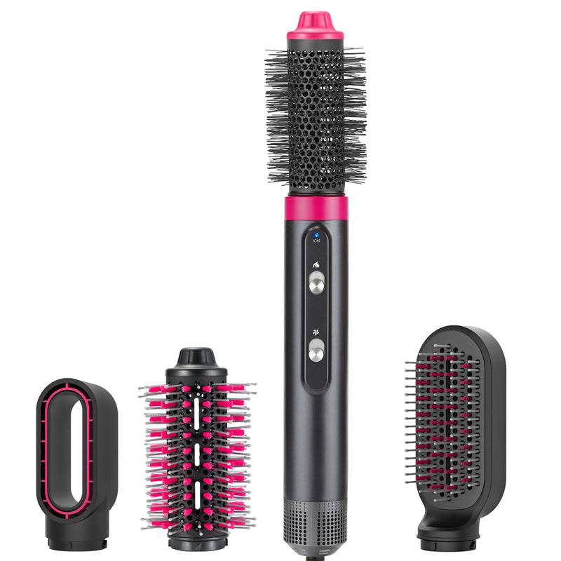 4 Heads Hot Air Black Cold Air Comb Hair Dryer Hair Dryer Hair Dryer Curled Iron Rotating Brush 4 In 1 - Mubimart