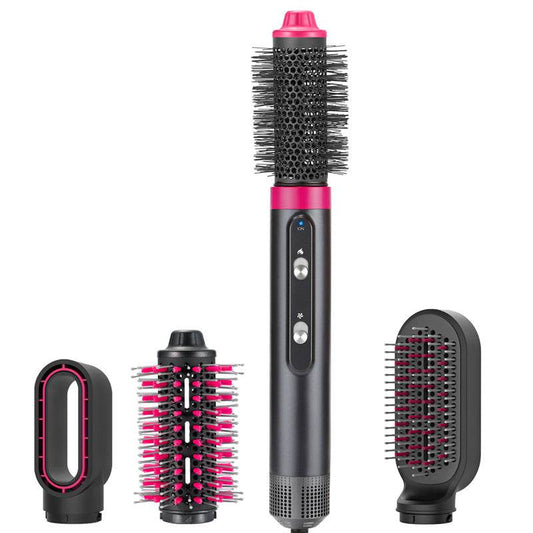 4 Heads Hot Air Black Cold Air Comb Hair Dryer Hair Dryer Hair Dryer Curled Iron Rotating Brush 4 In 1 - Mubimart