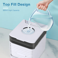 4 In 1 Personal Portable Cooler AC Air Conditioner Unit Air Fan Humidifier 4 In 1 Upgraded Portable Air Conditioner Cooling Fan 3 Speed Home Office Tent - Mubimart -  