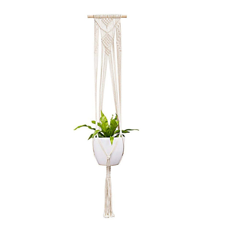 4 Pack - Macrame Hanging Baskets - Mubimart -  