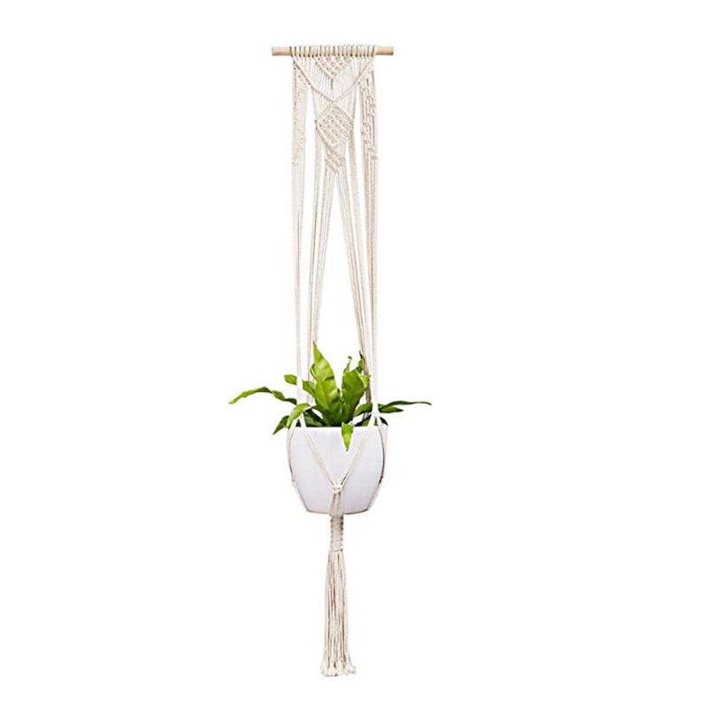 4 Pack - Macrame Hanging Baskets - Mubimart