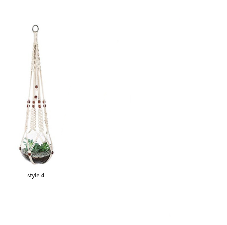 4 Pack - Macrame Hanging Baskets - Mubimart -  