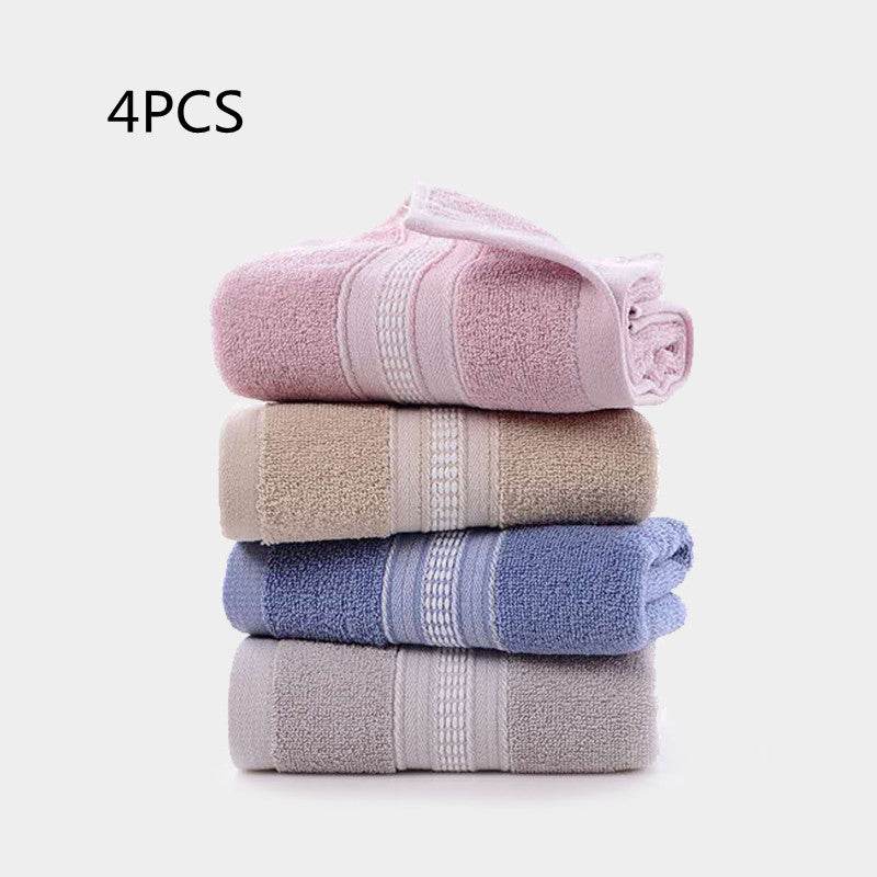 4 Packs Of Towels, Pure Cotton, Adult Face And Bath, Household - Mubimart