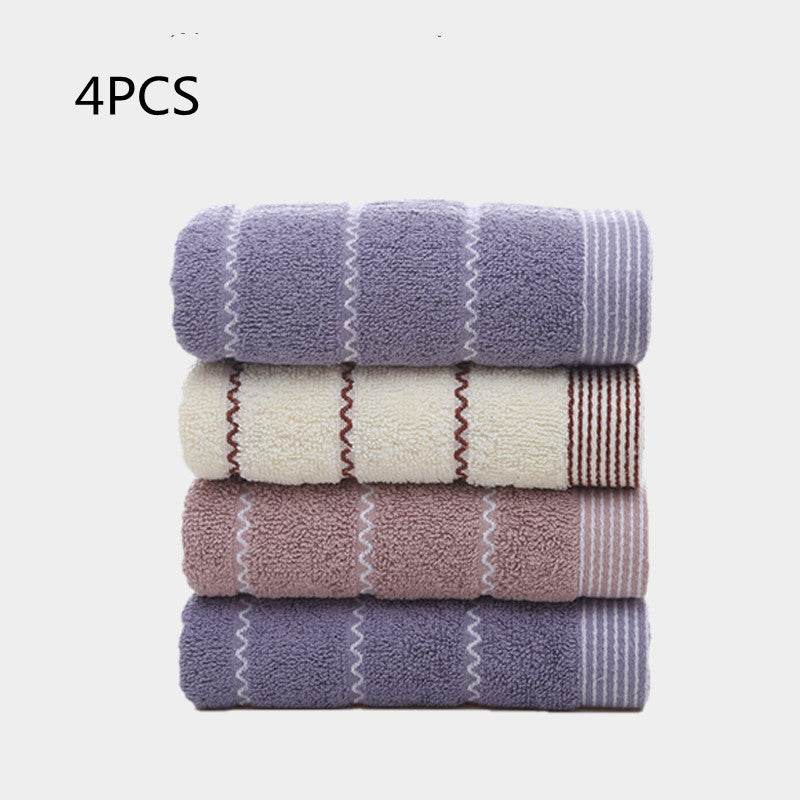 4 Packs Of Towels, Pure Cotton, Adult Face And Bath, Household - Mubimart