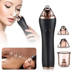 4 in 1 Body Guasha Cupping Blackhead Remover Machine Facial Pore Deep Cleansing Beauty Skin Care - Mubimart - Pore Cleanser 