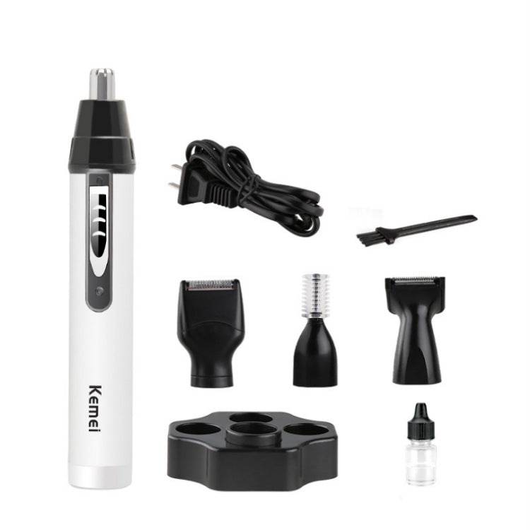 4 in1 Electric Nose Ear Trimmer Nasal Hair Cut Clipper Unisex Hair Removal Eyebrow Trimer Beard Shaving Machine Scissors Razor - Mubimart
