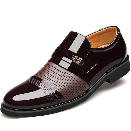 Men's business dress leather shoes - Mubimart
