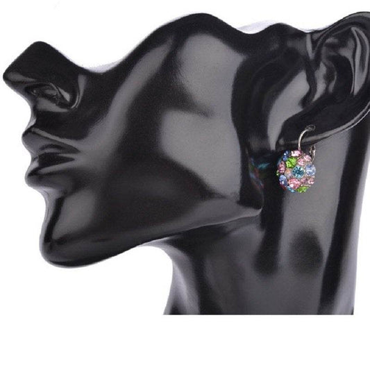 Gold Color Romantic Crystal Flower Hoop Earrings Fashion Wedding Earrings For Women Jewelry - Mubimart