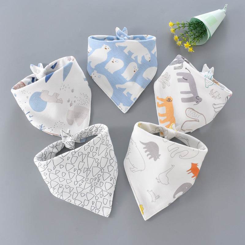 Cotton Bib Children Waterproof Bib Scarf Combination - Mubimart