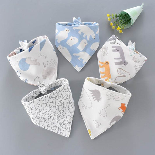 Cotton Bib Children Waterproof Bib Scarf Combination - Mubimart