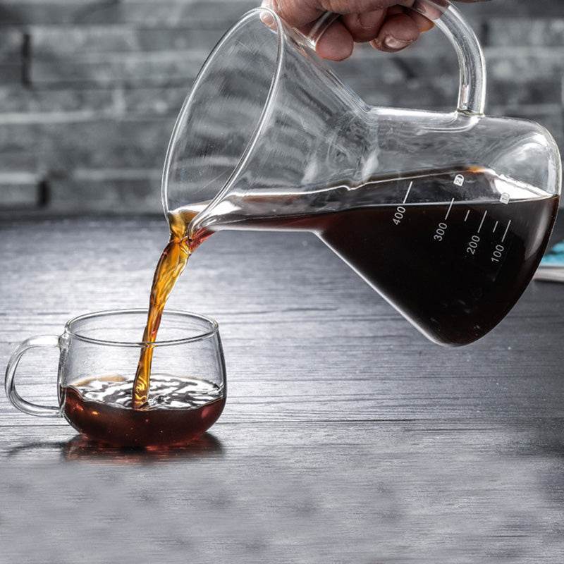 400ml glass hand coffee maker - Mubimart
