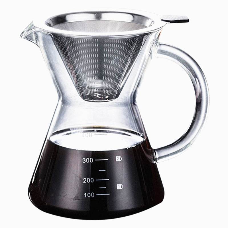 400ml glass hand coffee maker - Mubimart