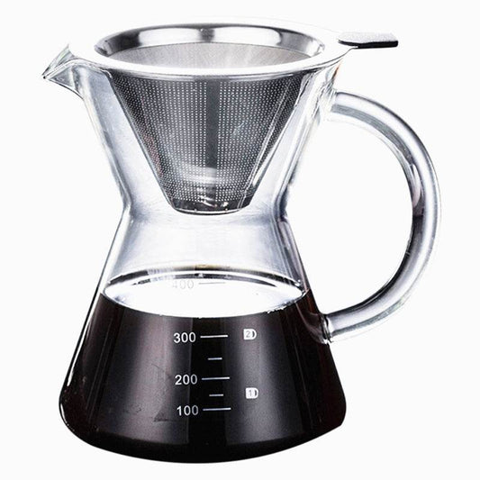 400ml glass hand coffee maker - Mubimart
