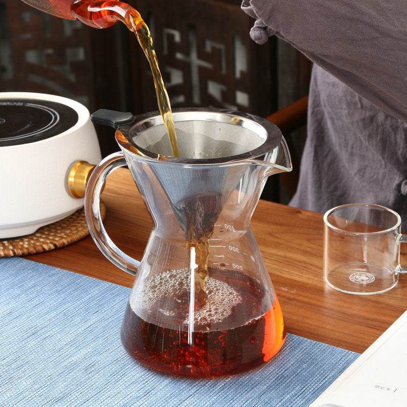 400ml glass hand coffee maker - Mubimart