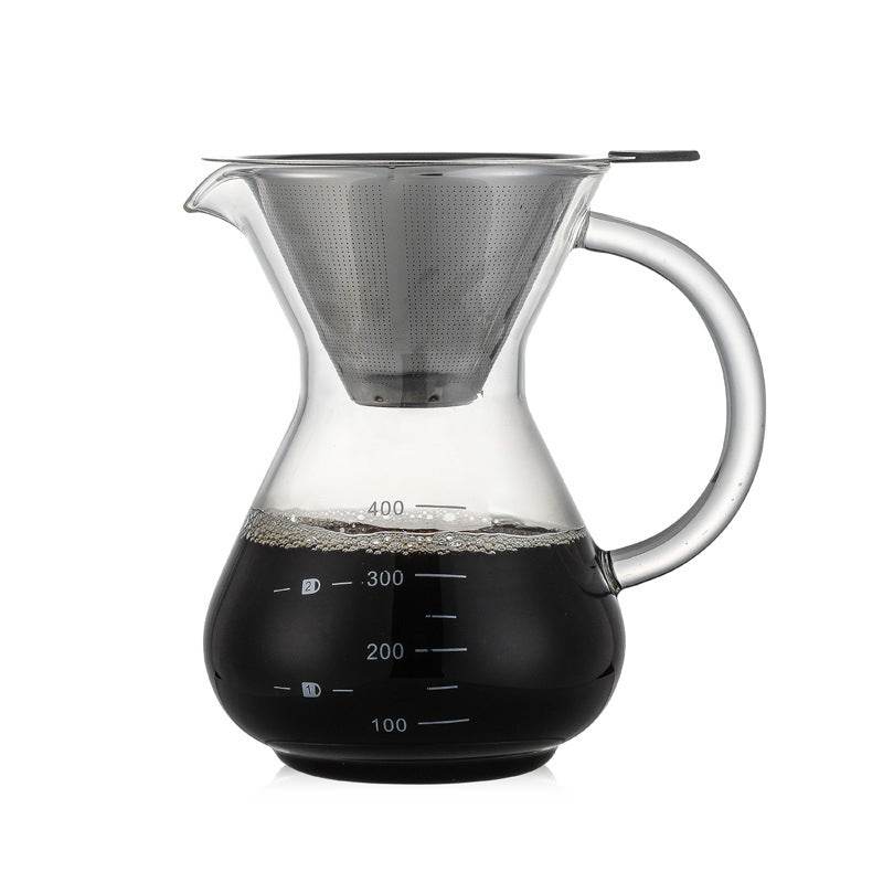 400ml glass hand coffee maker - Mubimart