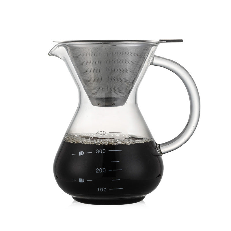 400ml glass hand coffee maker - Mubimart - Coffee maker 