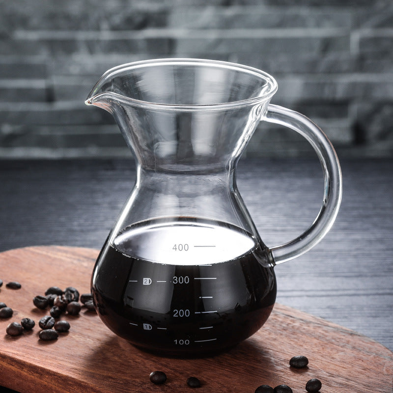 400ml glass hand coffee maker - Mubimart -  