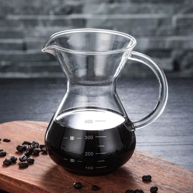 400ml glass hand coffee maker - Mubimart