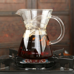 400ml glass hand coffee maker - Mubimart -  