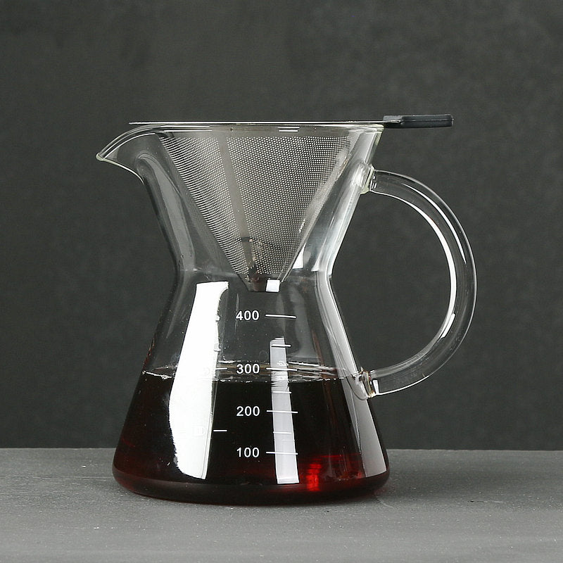 400ml glass hand coffee maker - Mubimart -  