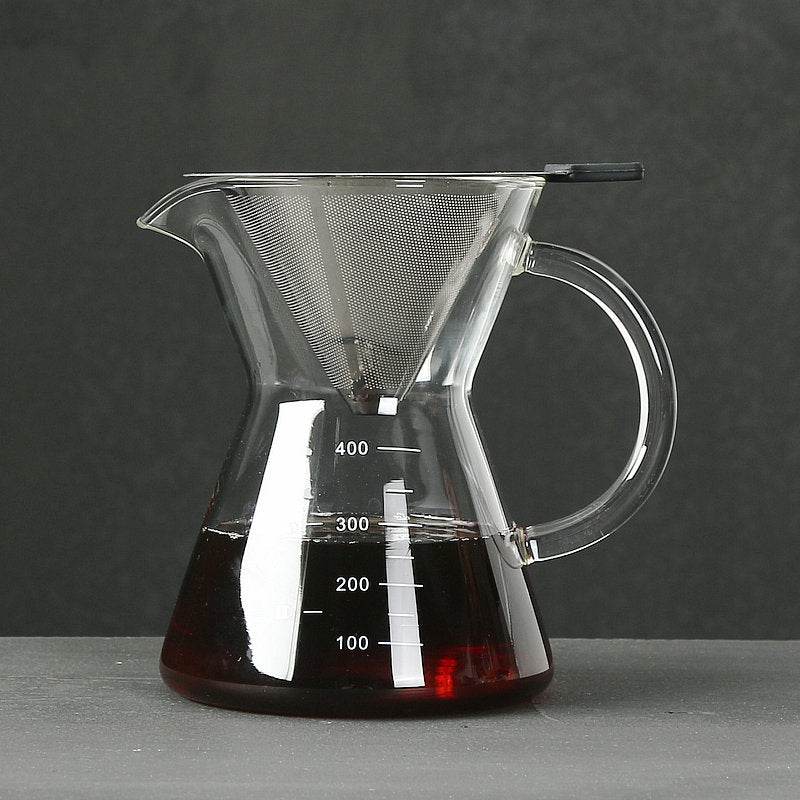 400ml glass hand coffee maker - Mubimart