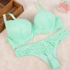 Lace Thong Set - Mubimart -  