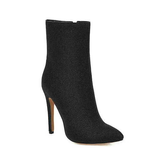 Sequined side zip stilettos - Mubimart