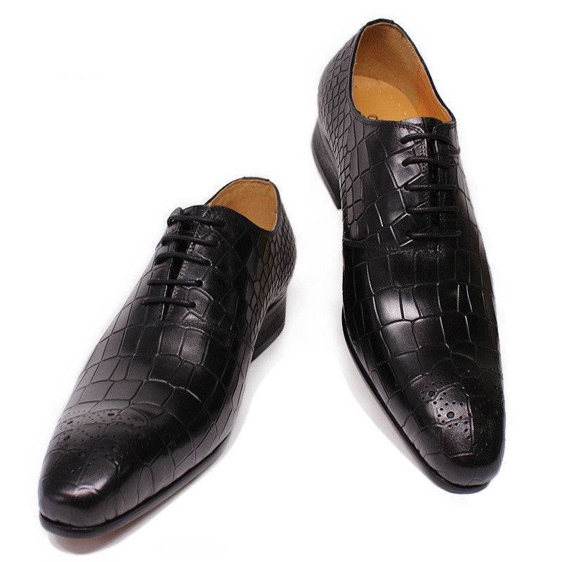 Men's Business Suit Oxford Leather Shoes - Mubimart
