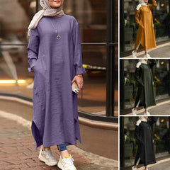 Long sleeve shirt dress - Mubimart - Shirt Dress 