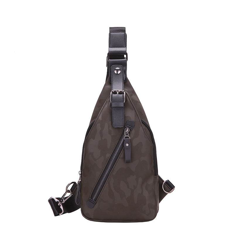 Camouflage waterproof Mens single shoulder bag Korean male Bag Satchel tide back chest chest pack wrapping motion explosion - Mubimart