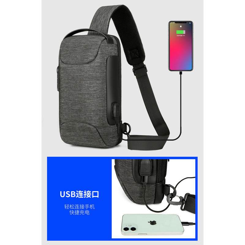 Sling Bag, Waterproof Men's Chest Bag Shoulder Bags Crossbody Sling Backpack For Men - Mubimart