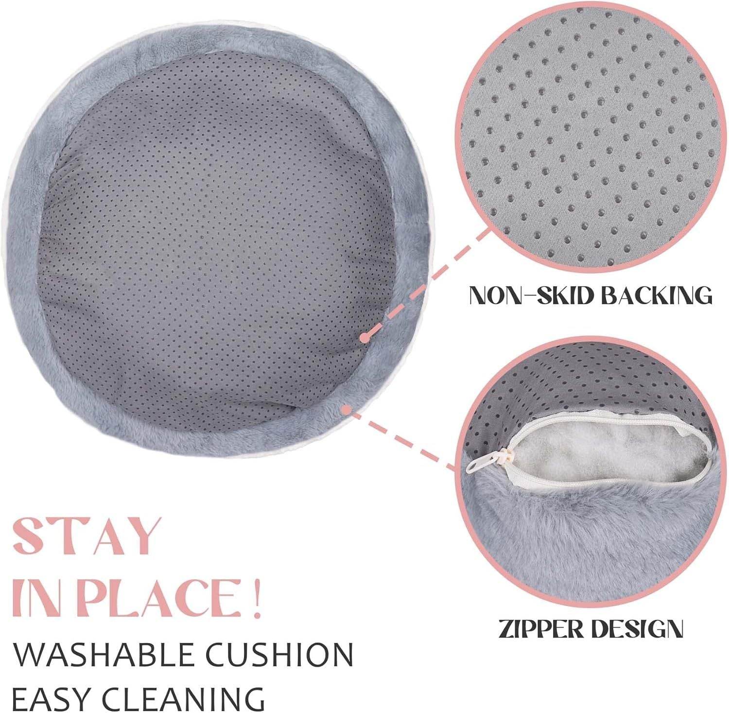 Cute Seat Cushion Cat Paw Shape Floor Cushion With Detachable Sheep Plush For Gamer Chair Reading Pillow And Leisure Lazy Sofa For Dining Room Office Bedroom Chair Cushion - Mubimart