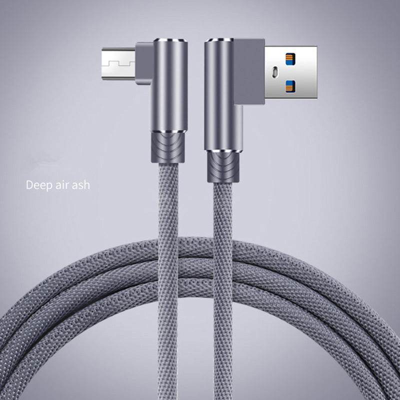 Double Elbow Fast Charging Mobile Phone Data Cable Mobile Game Charging Cable - Mubimart